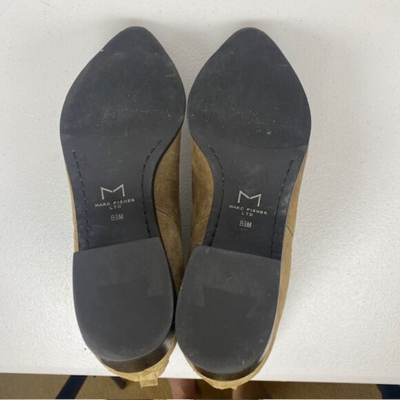 Marc Fisher Yarita Women’s 8.5M Tan Pointed Toe Wedge Heel Ankle Boots - Picture 11 of 15